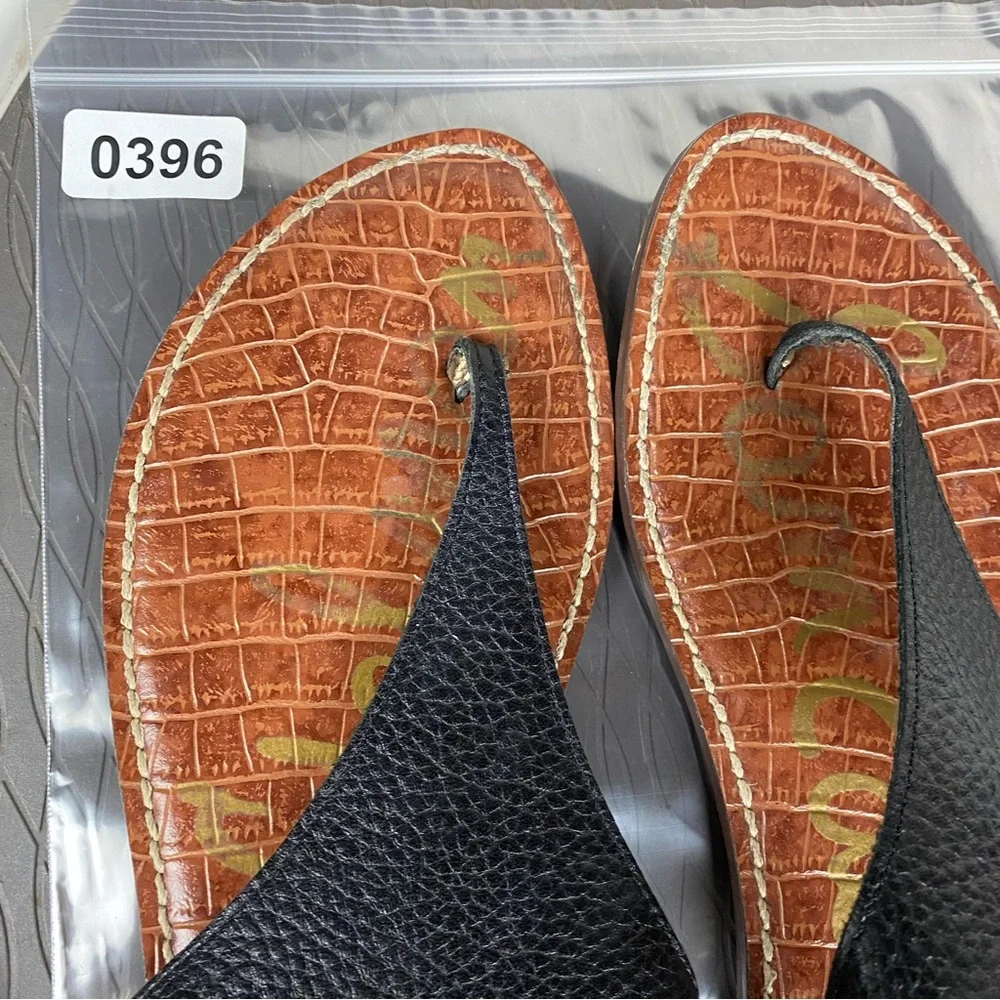 Black Leather Women's Sandals - Picture 15 of 16